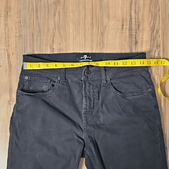 7 For All Mankind Slimmy Luxe Performance Men's Black Jeans 30 - Picture 8 of 16
